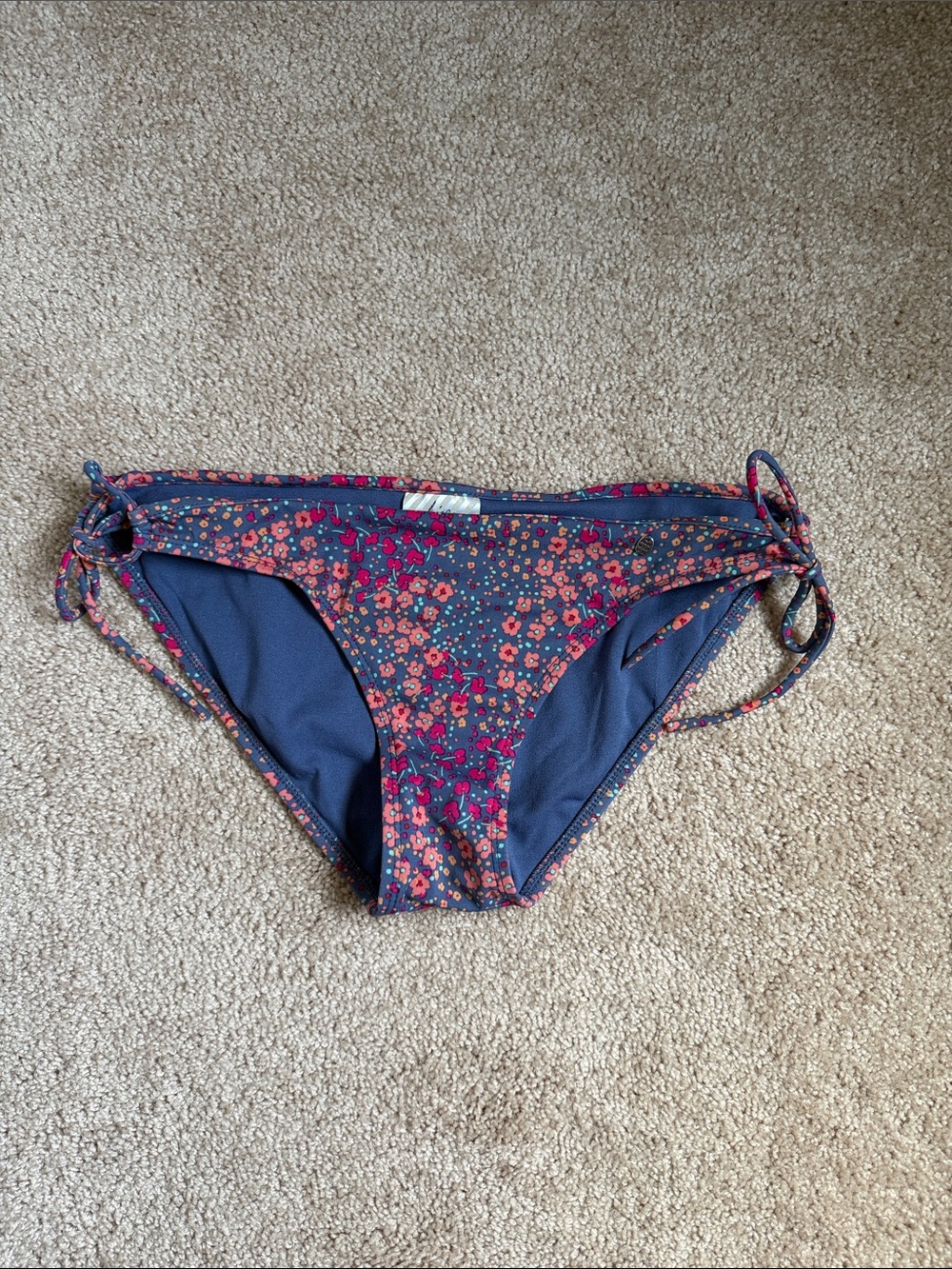 Kirra multicolor floral print side-tie bikini bottoms.